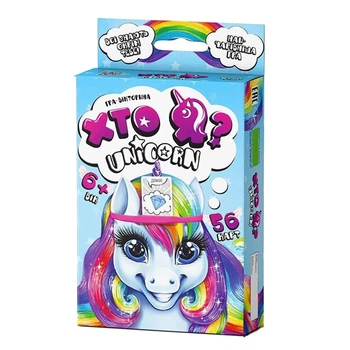 Карткова гра-вікторина Kimi Хто я Unicorn українська мова Різнокольорова 4823102809915