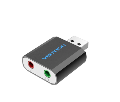 Внешняя звуковая карта Vention USB Sound Card 2.0 Channel, Black (VAB-S17-B)