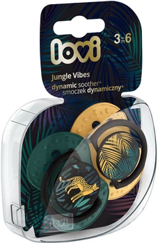 Пустышка Lovi Jungle Vibes Boy силиконовая динамическая 3-6 месяцев 2 шт (22/902boy)