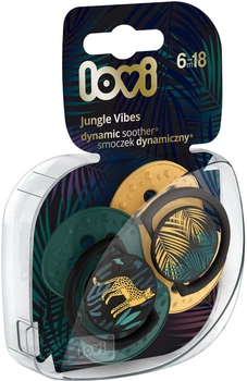 Пустышка Lovi Jungle Vibes Boy силиконовая динамическая 6-18 месяцев 2 шт (22/903boy)