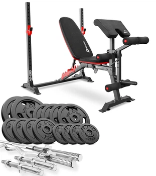 Набор Hop-Sport Strong 76кг со скамьей HS-1095