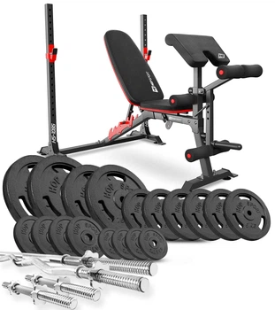 Набор Hop-Sport Strong 138кг со скамьей HS-1095