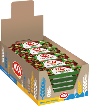 Упаковка зернових батончиків AXA з молочним шоколадом і горіхами 25 г x 24 шт. (4820008125705)