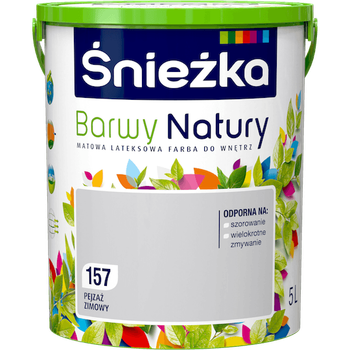 Краска интерьерная латексная Sniezka Barwy Natury 157 зимний пейзаж 5 л