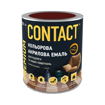 Эмаль акриловая для пола и других поверхностей CONTACT вишневая ( RAL 3009 ) 0,75 л