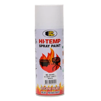 Краска-спрей температуростойкая BOSNY HI-HEAT (205˚С) №0040 белая глянцевая 400 мл