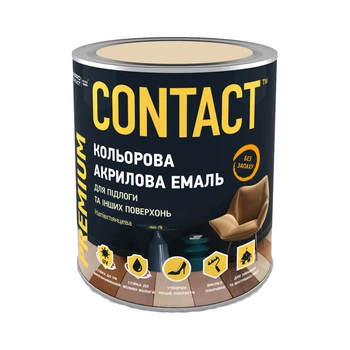 Эмаль акриловая для пола и других поверхностей CONTACT бежевая ( RAL 1015 ) 0,75 л