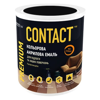 Эмаль акриловая для пола и других поверхностей CONTACT черная ( RAL 9005 ) 2,5 л