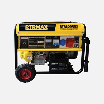 Генератор бензиновый RTRMAX RTR-8000-E3 6,5 квт 3 фазный электрогенератор бензогенератор для дома квартиры портативная электростанция