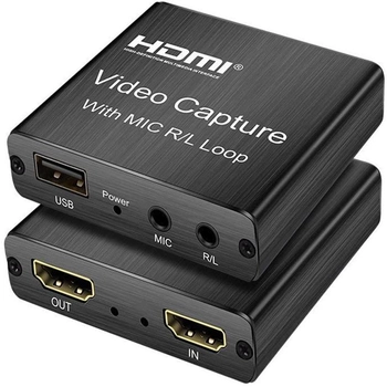 Зовнішня карта відеозахоплення HDMI - USB для стрімів, запису екрана Addap VCC-03, для ноутбука, ПК