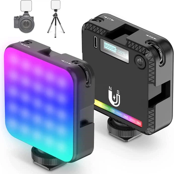 Светодиодная накамерная лампа – панель Andoer W-64 RGB | студийный заполняющий LED видео свет на штатив