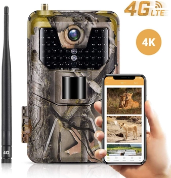 4G / APP Фотопастка, камера для полювання Suntek HC-900Pro, 4K, 30Мп фото, з live додатком iOS / Android