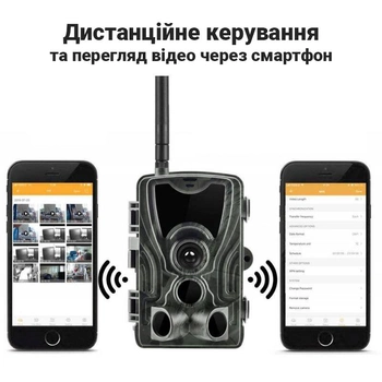 4G / APP Фотоловушка, камера для охоты Suntek HC-801plus, 2K, 30Мп, с приложением iOS / Android