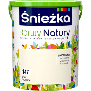 Краска интерьерная латексная Sniezka Barwy Natury 147 дикая орхидея 5 л