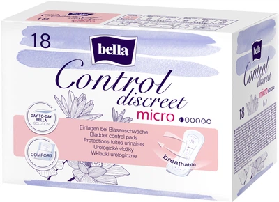 Podpaski urologiczne Bella Control Discreet Micro 18 szt. (5900516697518)
