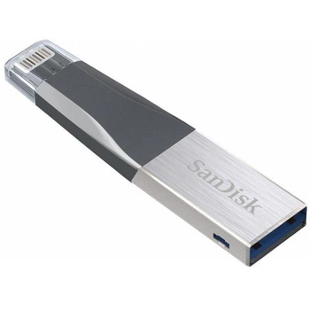 Флеш-накопитель USB3.0 64GB Lightning SanDisk iXpand Mini Black/Silver (SDIX40N-064G-GN6NN)