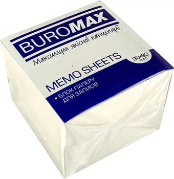 Бумага для заметок Buromax 90х90х80мм не склеенная 1000 листов Белая (BM.2276)
