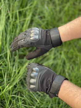 Тактические перчатки полнопалые черные XL