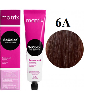 Стойкая крем-краска Matrix Socolor beauty 6A Темный блондин пепельный 90 мл