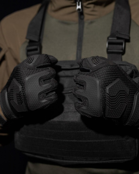 Тактические перчатки с пальцами BEZET Protective L черный