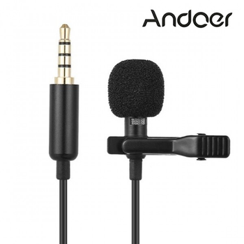 Петличный микрофон для смартфона Andoer EY510A, для камеры, ПК