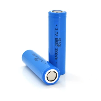 Li-Ion акумулятор 18650 Vipow ICR18650 FlatTop 3000 мАг 3.7V плоский контакт синій