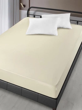 Простынь на резинке Arya Сатин London AR-A107300-creamy 180х200х30 см кремовая
