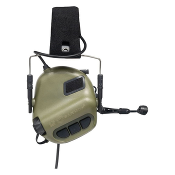 Навушники тактичні активні з мікрофоном Earmor M32 MOD3 Foliage Green (M32-MOD3-FG)