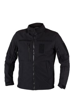 Куртка тактична на блискавці з капюшоном soft shell M garpun black
