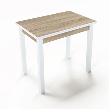 Стол обеденный раскладной Fusion furniture Ажур белый/дуб сонома (10000019)