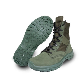 Тактические ботинки BlackBay высокие зеленые на шнурках с зеленой подошвой (S-3-GREEN) | 40 (27см)