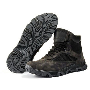 Тактичні черевики BlackBay високі сіро-чорний камуфляж (S-1-GREY) | 45 (30см)