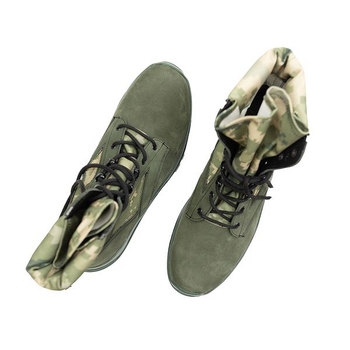 Тактичні черевики BlackBay високі хакі на шнурівці та зеленою підошвою (S-3-HAKI) | 40 (27см)