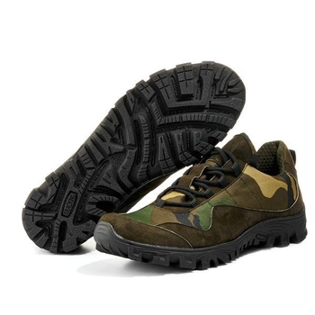 Тактические кроссовки BlackBay камуфляж зеленые на протекторной подошве (SP-COM) | 45 (30см)