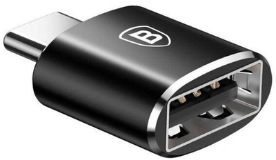 Переходник Baseus USB Female to Type-C Male Черный (CATOTG-01)