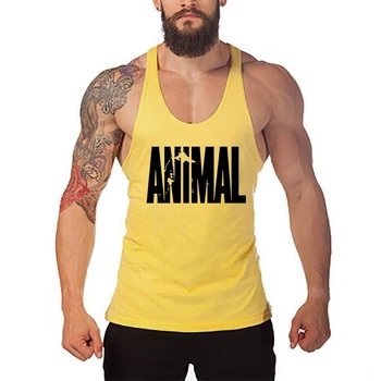 Мужская майка для бодибилдинга ANIMAL Pink Hero желтая 11908-4 M