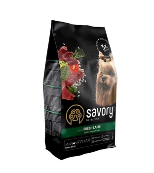Сухий корм Savory для собак гурманів малих порід, зі свіжим ягням, 3 кг (1111162984)