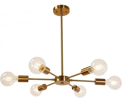Люстра Sputnik Chandelier Brass 6 Lights