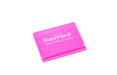 Лента эластичная для фитнеса и йоги Gemini 150х15 см 0.35 мм (GE-035) Розовый