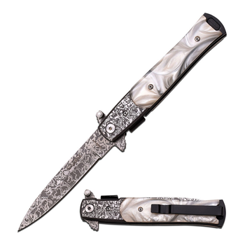 Нож Tac-Force бело-черный TF-428DMP