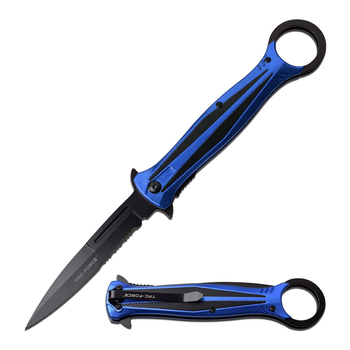 Нож Tac-Force черно-синий TF-986BL