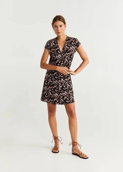 Платье Mango 51903746 М черное цветочное