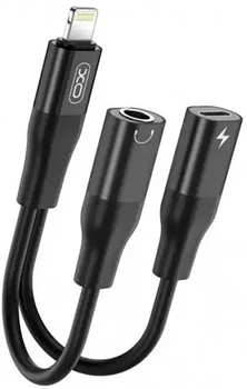 Перехідник XO NBR181B Lightning Male Lightning (Female) + 3,5 (Female) Black