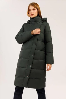 Длинная зимняя куртка Finn Flare W19-11021-524 Down Fill зеленая XL
