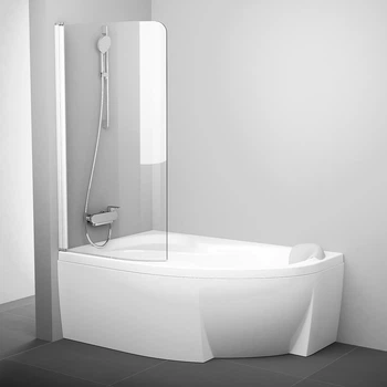 Шторка для ванни Ravak CVSK1 140/150 L transparent+білий