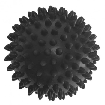 Масажний м'ячик Wealis (PVC) 8,5 см жорсткий чорний для міофасціального релізу та масажу WLS85BK