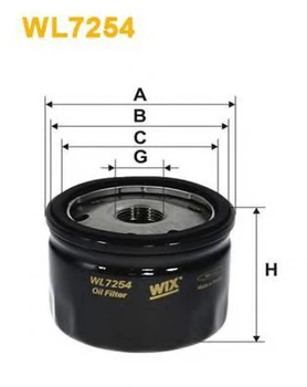 Фільтр оливи Alfa Romeo, Citroen, Dacia, Jeep, Mitsubishi, Nissan, Opel, Piaggio, Renault Wix Filters (WL7254) WIX Filters (WL7254)