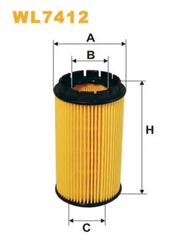 Фильтр масляный Chrysler Grand Voyager III, Voyager III (RG), Hyundai Elantra, Santa FE, Wix Filters (WL7412) WIX Filters (WL7412)