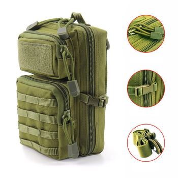 Тактический поясной подсумок Outdoor Tactics LS1, сумка для телефона. Зеленый.