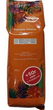 Моносорт кофе в зернах ZFC Ethiopia Sidamo Эфиопия Сидамо 100% арабика 250г